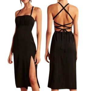 Abercrombie & Fitch - Black Midi Dress - Size L